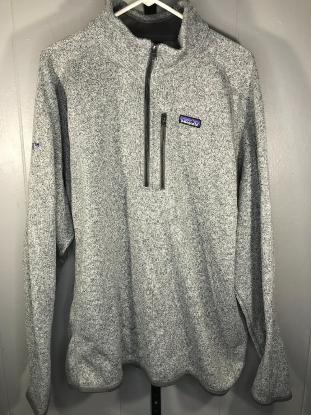 Patagonia Better Sweater Mens XXL Gray 1/4 Zip Fleece Pullover 25522 Preppy Casu